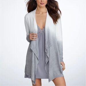Barefoot Dreams Gray and White Cardigan